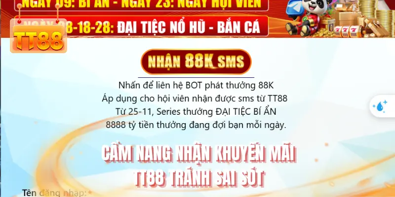 Cẩm nang nhận khuyến mãi TT88 tránh sai sót